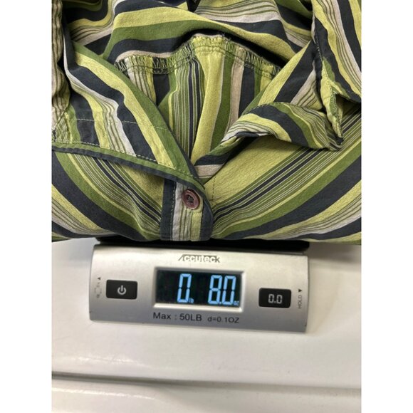 Vintage Lane Bryant Womens Striped Blouse Size 18/20 Long Sleeve Button-Down Cot - Picture 8 of 8